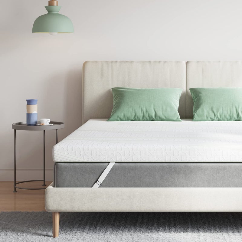 Novilla Foam Mattress Topper California King Medium Firm Mattress Topper California King 4 Inch Memory Foam Mattress Topper with Removable Cover Cooling Gel Infused for Pressure Relief  Cooling