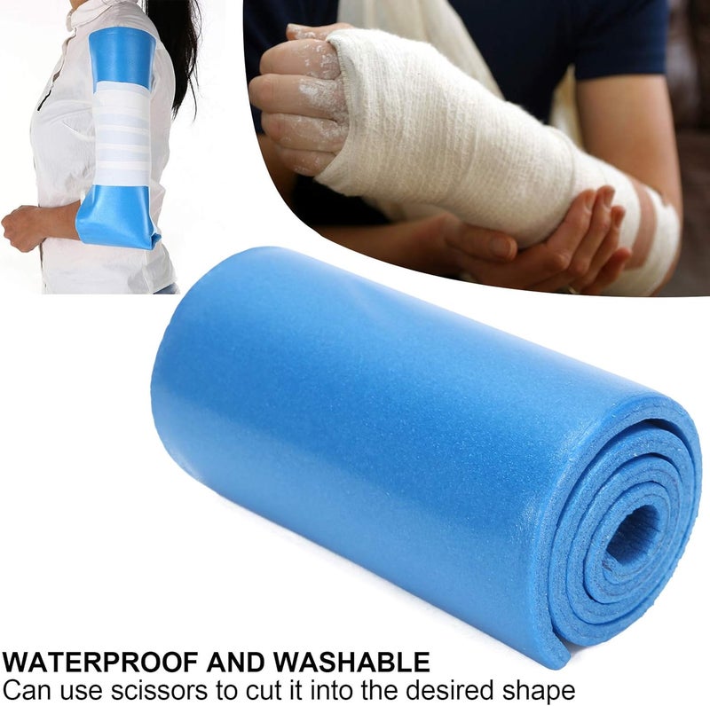 cheekyglo Foam Roller Splint, Leg Arm Sprain Fracture Injury, Immobilization Reusable Foam Splint First Aid Fractures, Fixed Splint Support Splint Blue(15 * 92cm) - Image 3