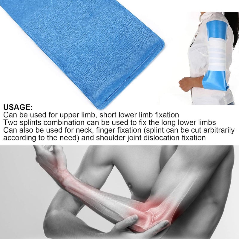cheekyglo Foam Roller Splint, Leg Arm Sprain Fracture Injury, Immobilization Reusable Foam Splint First Aid Fractures, Fixed Splint Support Splint Blue(15 * 92cm) - Image 4