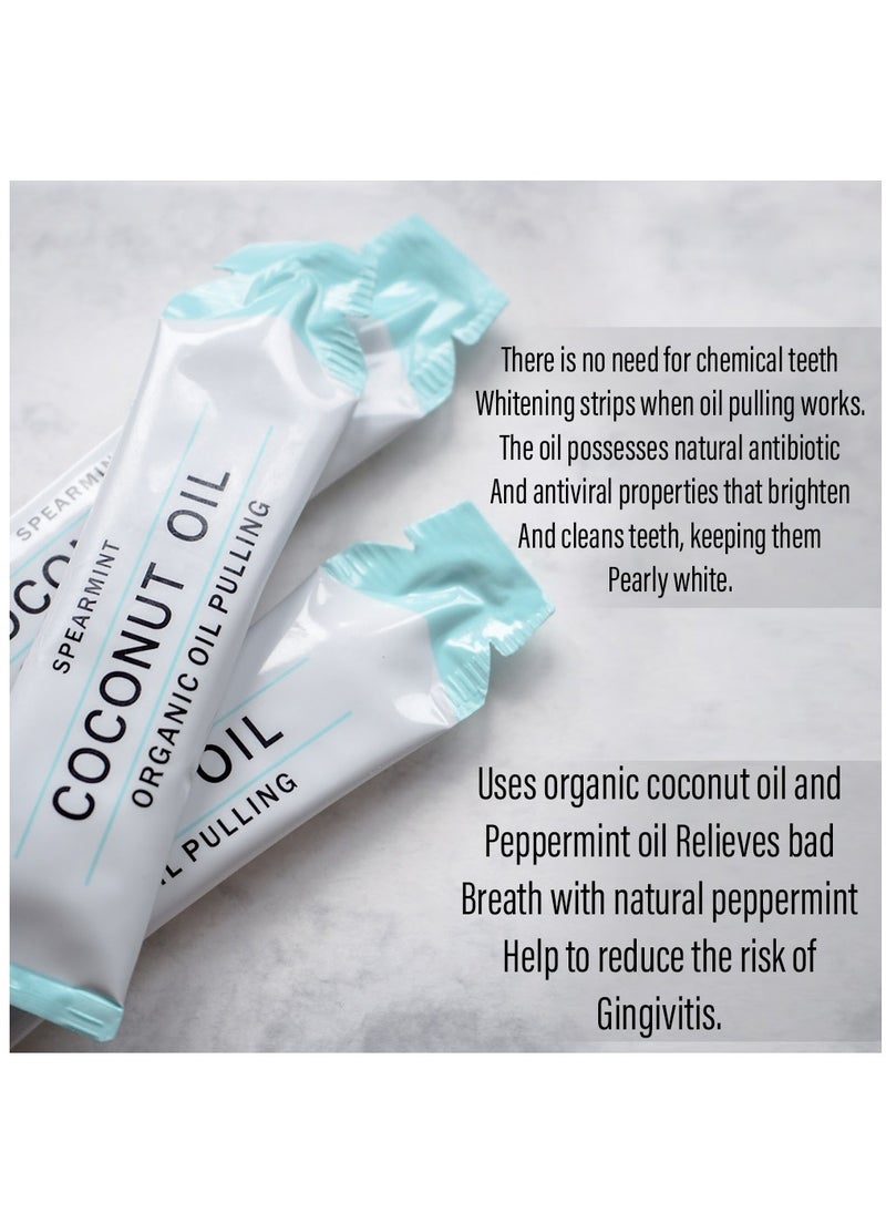 Kanza - Teeth Whitening Combo 7 Pcs Coconut Oil Pulling Mouth Wash with 7 Treatment PAP+ Teeth Whitening Strips Teeth Whitening & Reducing Bad Breath Teeth Whitener for Teeth Enamel & Stains Removal Unisex - Image 1
