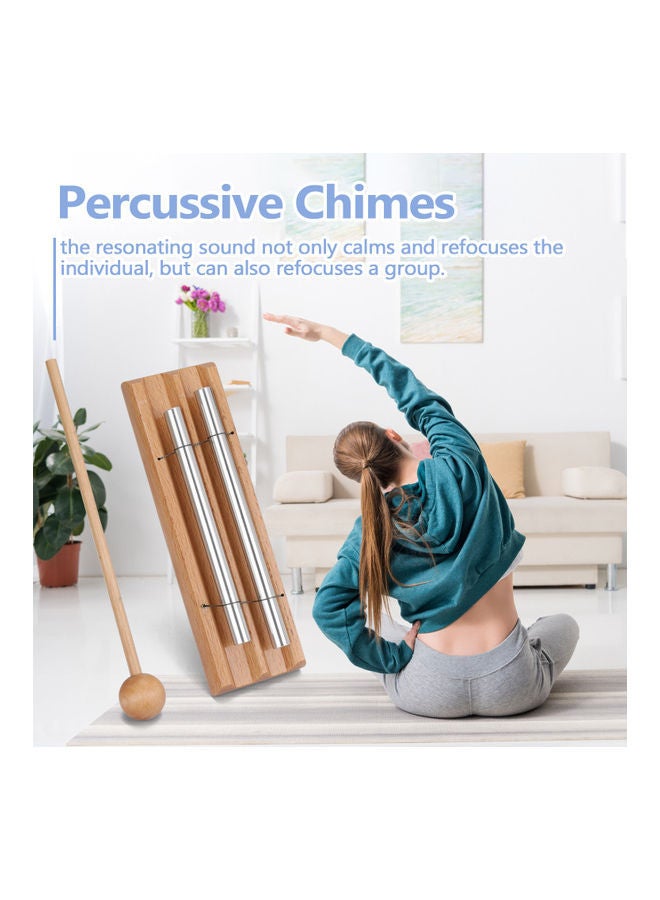 نيبمينينت أجراس طاولة خشبية محمولة بنغمتين مزودة بمطرقة - Image 3