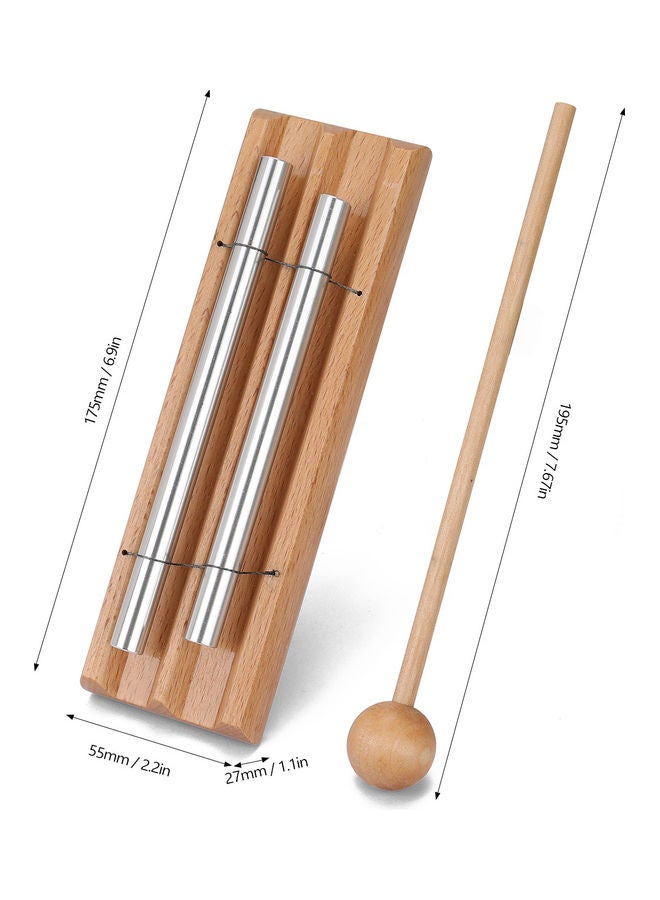 نيبمينينت أجراس طاولة خشبية محمولة بنغمتين مزودة بمطرقة - Image 5