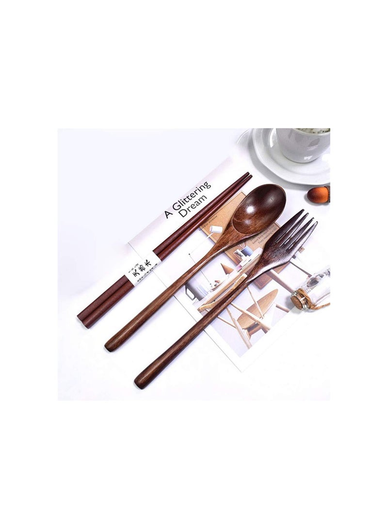 GGOOT 3Pcs Spoon Fork Chopstick Dinnerware Set Handmade Tableware Chinese Japanese Kitchen Accessories Gift Practical and Popular - Image 3