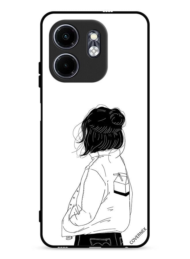 Covernex Infinix Hot 50i 4G Protective Case Cover Girl Think Very Deep - Image 1