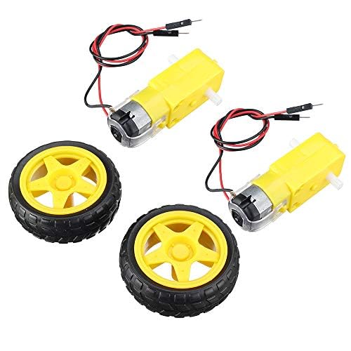 Robodo 2 Set Smart Car Robot Chassis Kit with Plastic Tire Wheel With Deceleration DC 3-6v Drive Gear Motor For BO Motor with Wheel - Image 2
