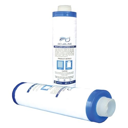 ACUALINE Pre Filter for Water Purifier - 9 Inch PP Yarn Wound Threaded Candle Cartridge Compatible With Aquaguard, Livpure, LG and All Other Brands (Pack of 2) - Image 1