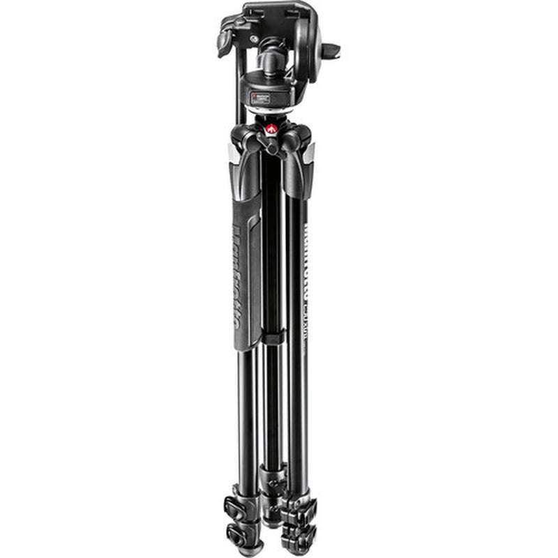 Manfrotto 290 Xtra Alu 3-Section Tripod Kit with 128RC Fluid Head (MK290XTA3-2W) - Image 2