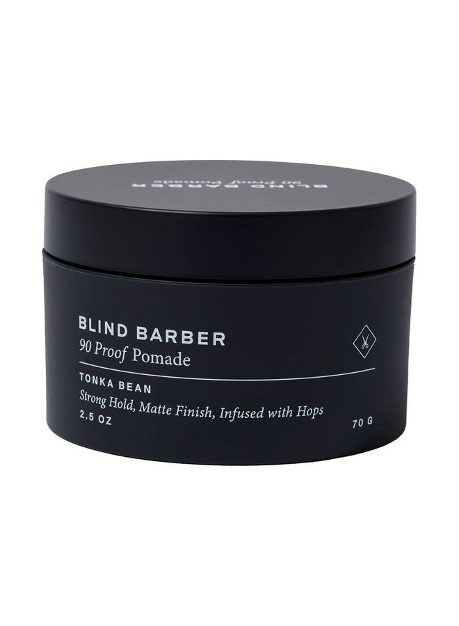 Blind Barber 90 Proof Hair Pomade for Men - Strong Hold, Natural Finish - Water-Based Pomade for Men with Hops & Tonka Bean - Free of Greasy Oils, Easy to Use Matte Pomade - (2.5 Oz) - Image 1