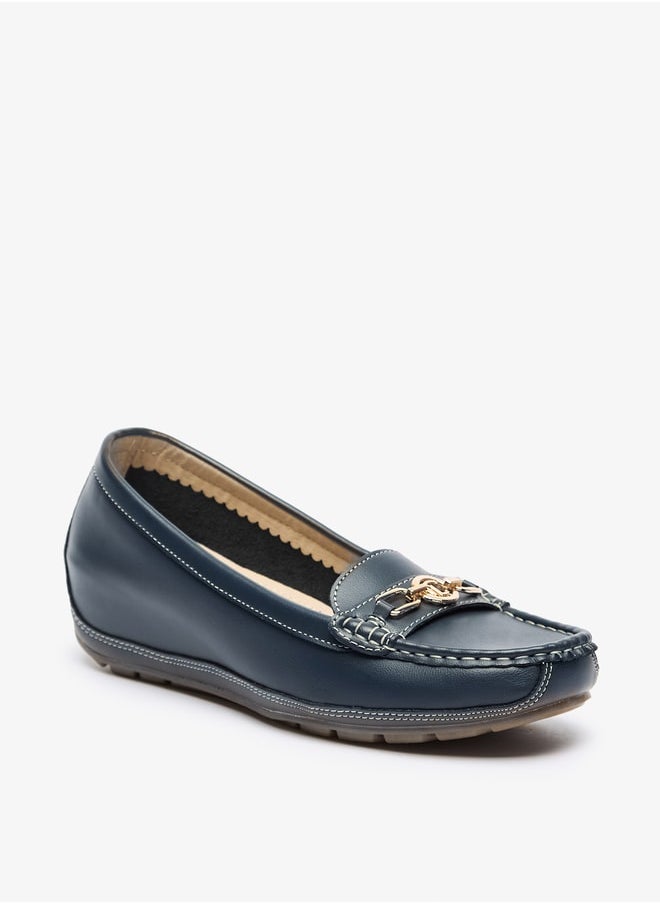 Le Confort Women Metal Accent Loafers with Wedge Heels  - Image 1