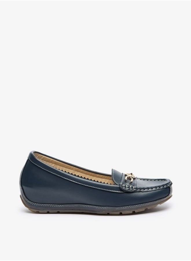 Le Confort Women Metal Accent Loafers with Wedge Heels  - Image 3