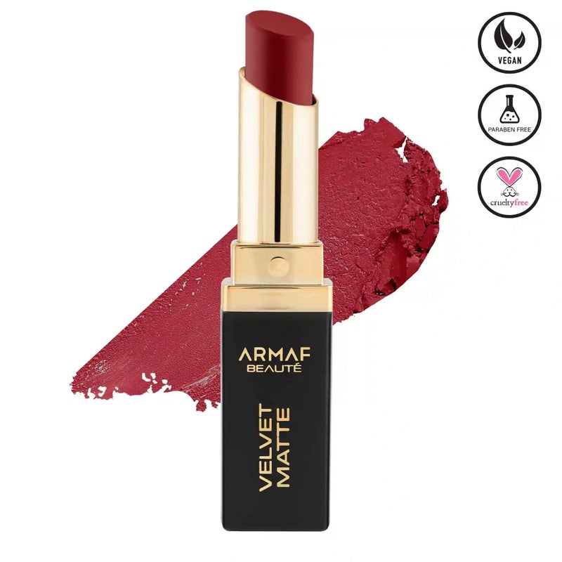 Armaf Beaute Makeup Velvet Matte Bullet Lipstick Celine 2.6g, Rich & Hydrating Lip Colour with Shea Butter, Non Drying & Lightweight Lip Stick, Comfortable & Long Lasting Finish, Weightless Formula - Image 1