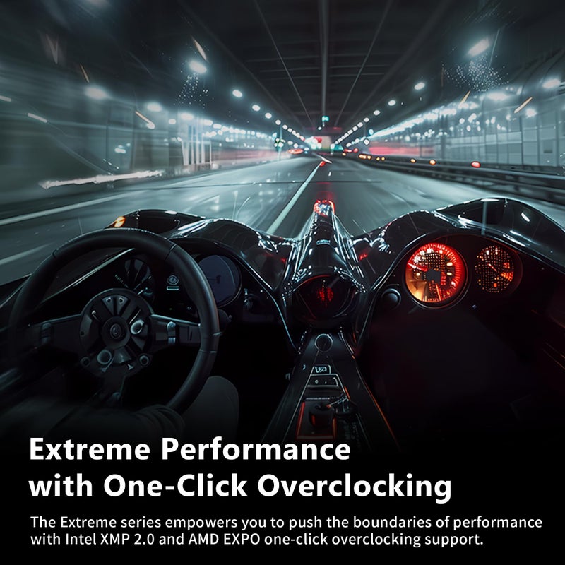 DATO 16GB RAM (8GBx2), DDR4 3200MHz with Heatsink, PC4-25600 CL16 1.35V 288-Pin Non-ECC UDIMM, Desktop Memory Module for Gaming, Extreme Black - Image 4