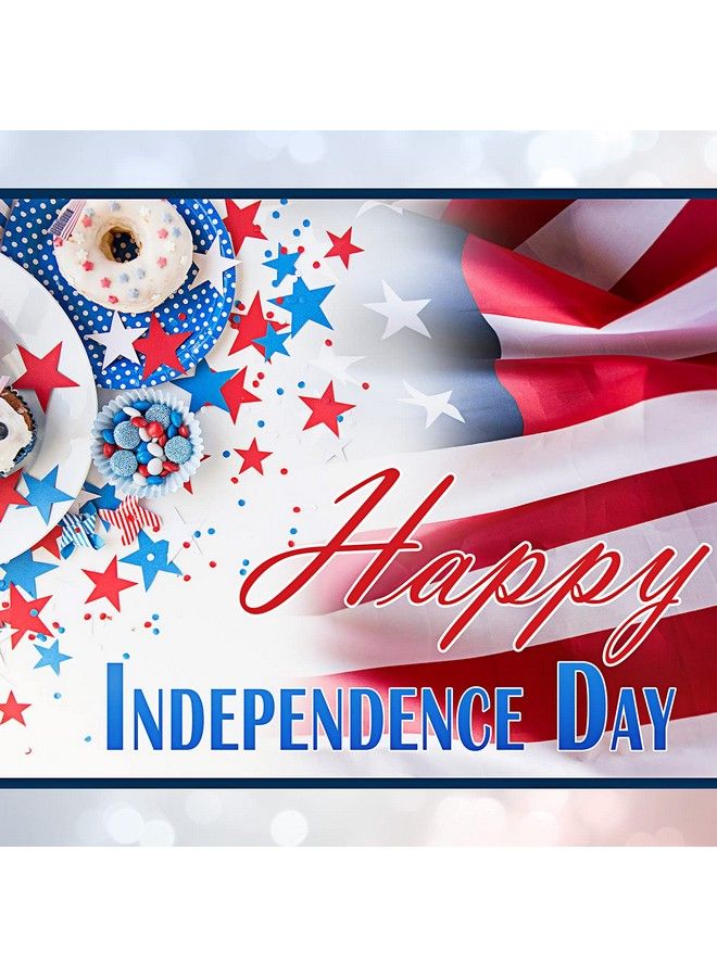 Tatuo 4 Pieces Patriotic 4Th Of July String Pennant Banner Includes 2 Usa American Flag Burlap Banner And 2 Red White Blue Star Banner For Independence Memorial Labor Day Holiday Decorations - Image 5