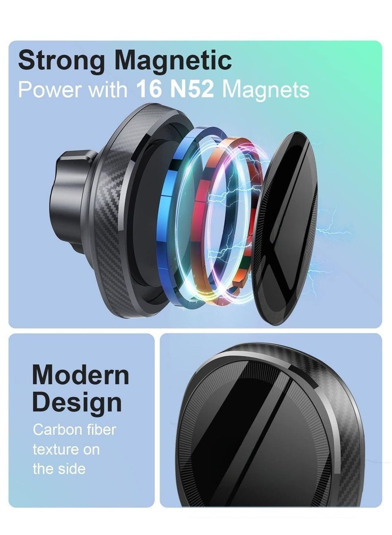 Tesla Phone Mount for Model 3 / Y Accessories Magnetic Car Phone Holder Flip Cover Design 360° Free Rotation for iPhone 14 13 12 Pro Max Mini All Phones