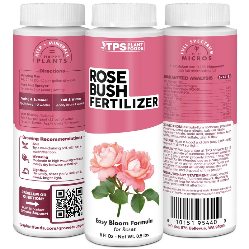 TPS NUTRIENTS Rose Bush Fertilizer, Complete Liquid Rose Bush Plant Food, 8 oz (250mL) - Image 5