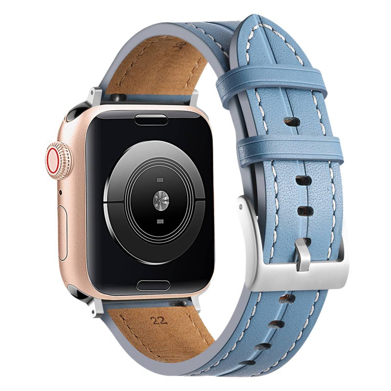 Leather Compatible with Apple Watch Smartwatch Band for daily smartwatch wear and replacement strap Brown Family Use Everyday Use Home Use Travel - Image 5