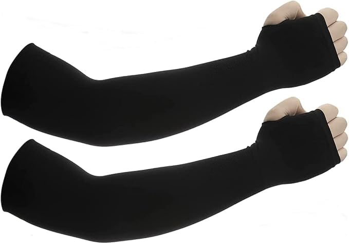 ZIBELL UV Protection Arm Sleeves with Thumb Hole, Pack of 2 for Men & Women, Sun Protection Sleeves for Running, Hand Cover for Bike Riding Nylon - Image 1
