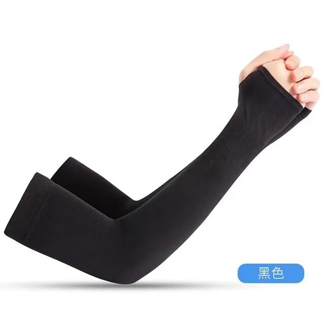 ZIBELL UV Protection Arm Sleeves with Thumb Hole, Pack of 2 for Men & Women, Sun Protection Sleeves for Running, Hand Cover for Bike Riding Nylon - Image 2