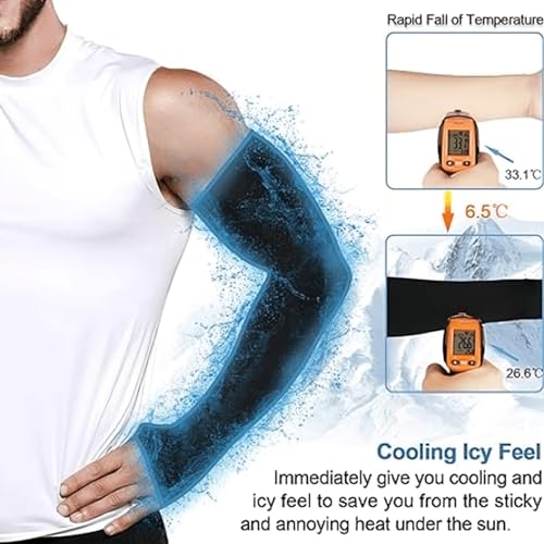 ZIBELL UV Protection Arm Sleeves with Thumb Hole, Pack of 2 for Men & Women, Sun Protection Sleeves for Running, Hand Cover for Bike Riding Nylon - Image 4