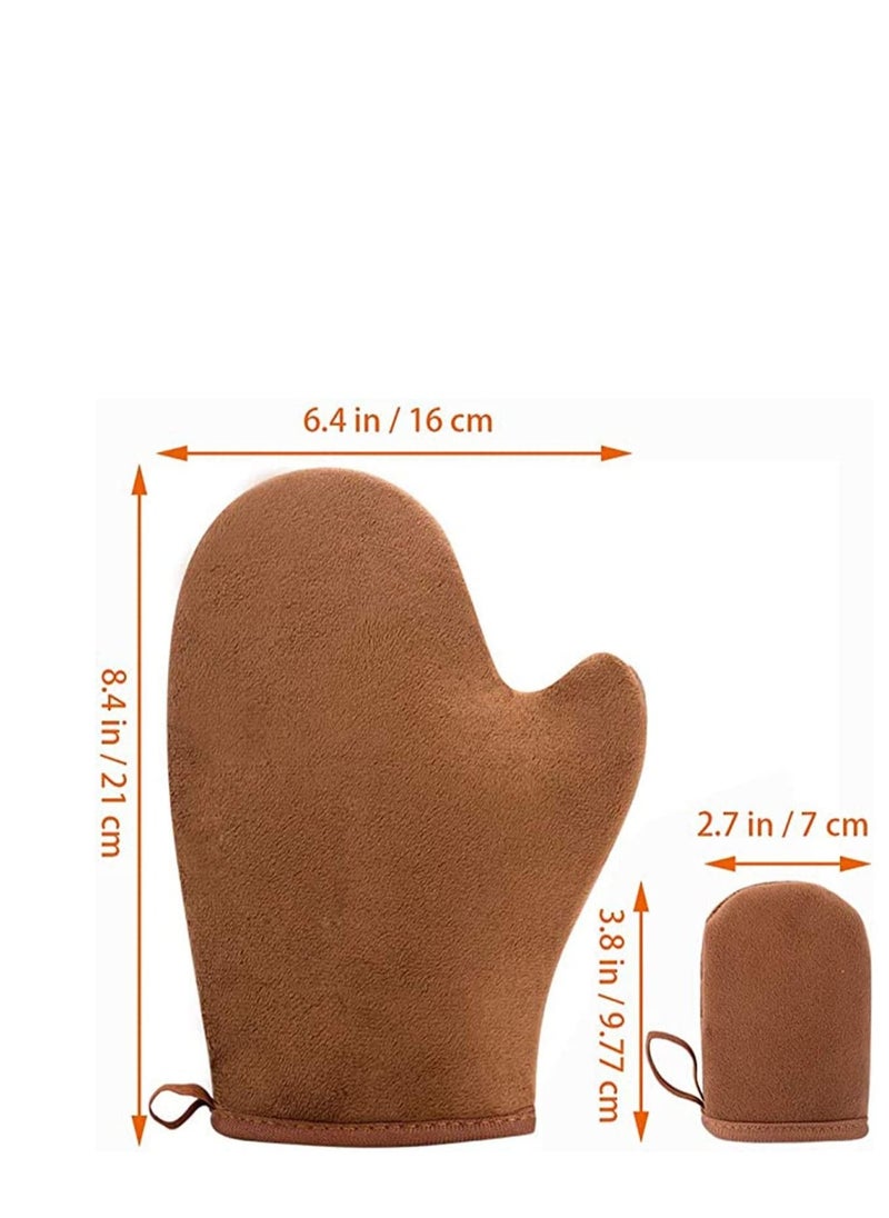 SYOSI - Self Tanning Mitt Applicator Kit, Tanner Mits Tan Face Mit Physics True Color Sunless Spray Application Gloves Velvet - Image 1