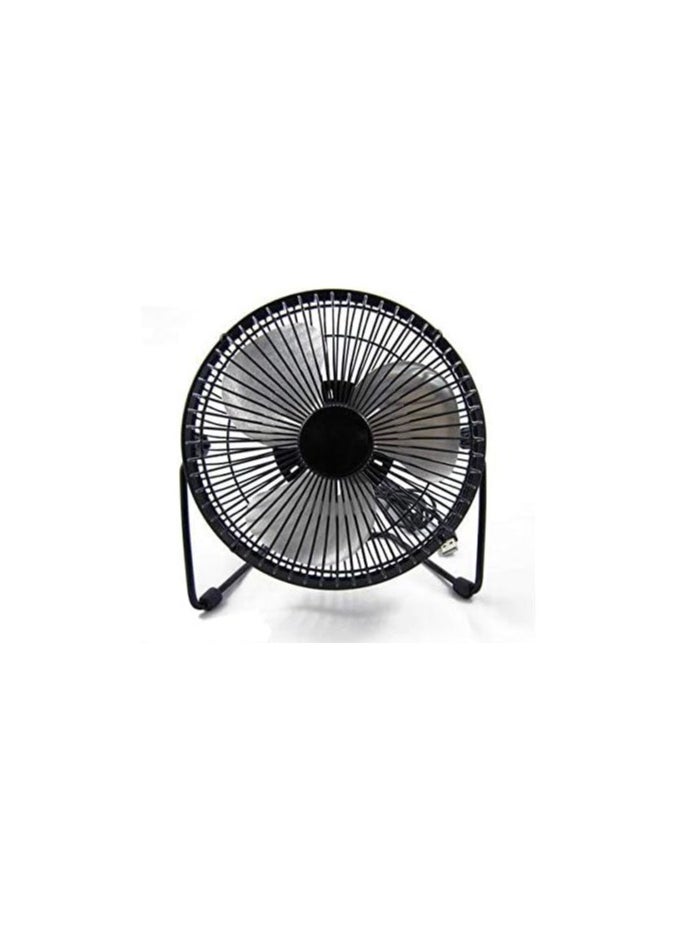 Generic Mini USB Powered Rotatable Cooling Fan – Metal, 360° Adjustable, Ultra-Quiet Design 