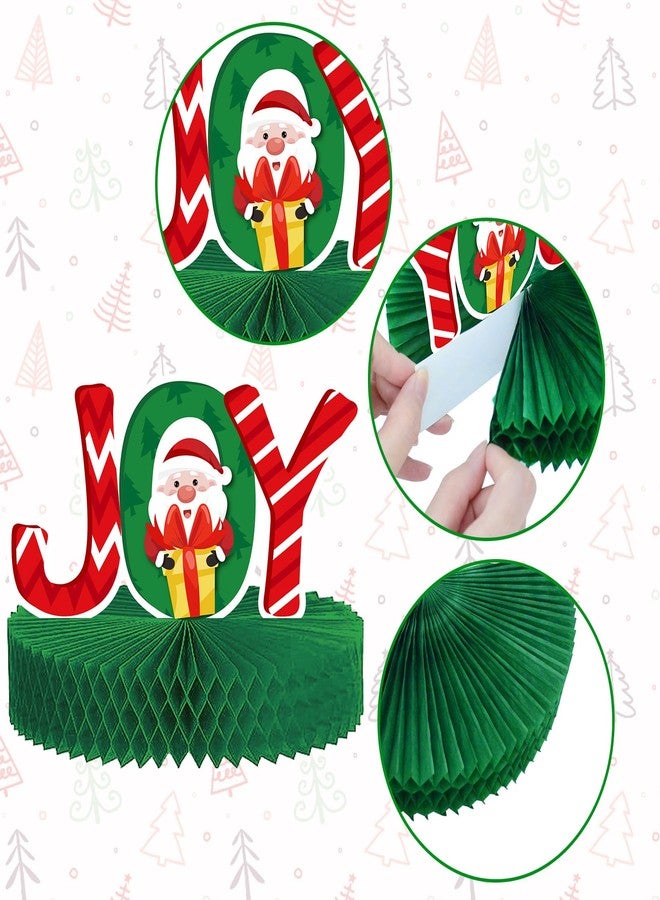KALEFO 12PCS Christmas Decorations Christmas Honeycomb Table Centerpieces Santa Winter Xmas Holiday Party Favors 3D Reindeer Table Decor - Image 4