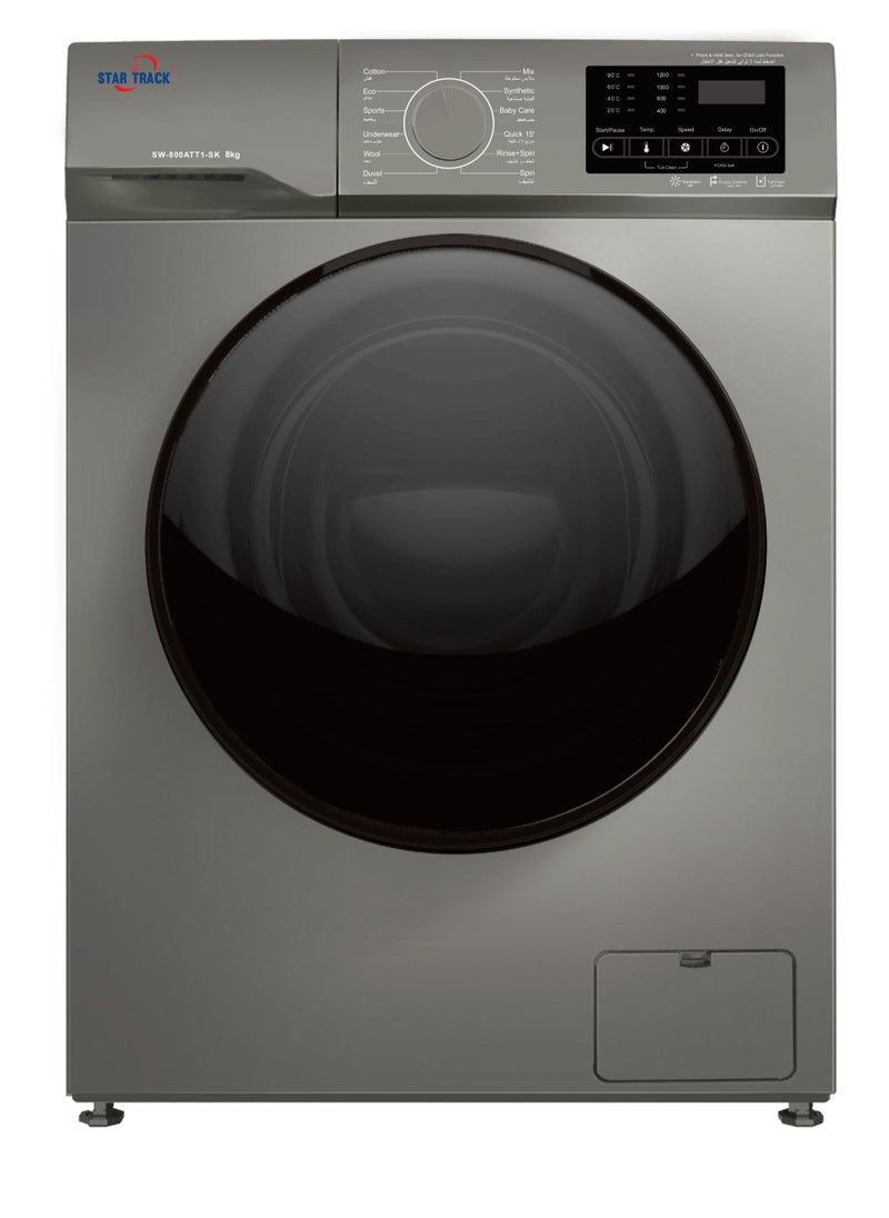 Front Load 8kg Washing Machine Fully Automatic With the Speed of 1200RPM