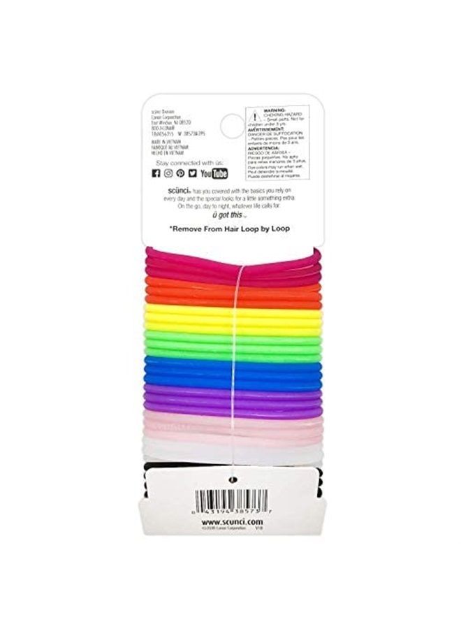 Scunci No-Slip Grip Gel Evolution Ponytailers Elastics, Assorted Colors, 28 Count (Pack of 1) - Image 2