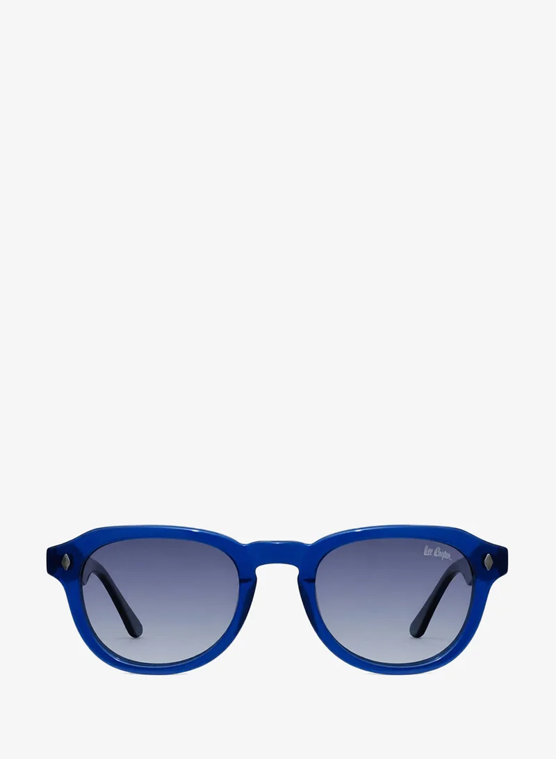 Lee Cooper 1.1 Tac Polarized Sunglasses Blue Frame Blue Gradient Mirror Lens 49mm  - LCU10541C3