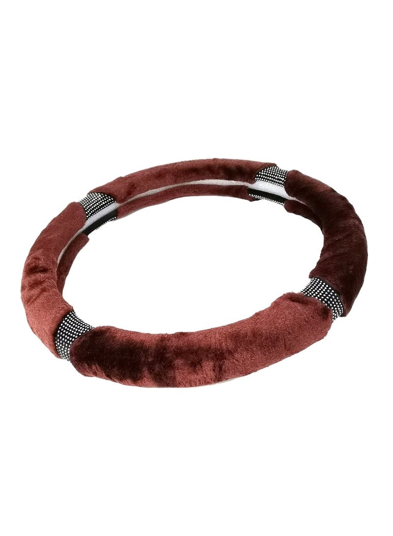 Agc Premium Car Steering Wheel Cover,Fluffy Steering Wheel Cover Soft Smooth-Size Medium 38cm - Image 2