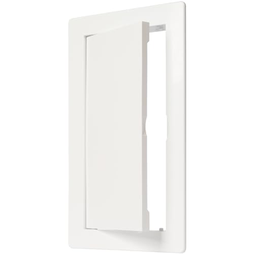 ECOPRO VENT 4" x 8" White Plastic Access Panel. Service Shaft Door Panel. Plumbing, Electricity, Heating, Alarm Wall Access Panel for Drywall. Bathroom Services Access Hole Cover. - Image 1