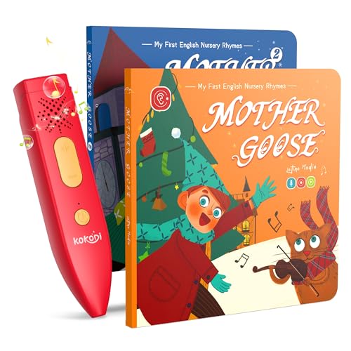 KOKODI Talking Pen Books Set Interactive Audio Nursery Rhymes with Learning Pen Educational Sensory Toy Early Learning Gift for Toddlers Kids Birthday  Christmas Gifts for Boys Girls Age 26 - Image 1