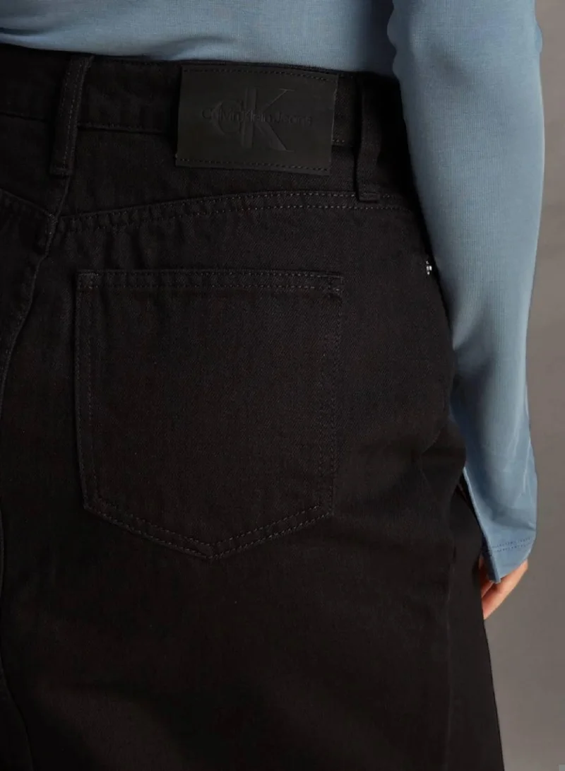 Calvin Klein Jeans Denim Black Maxi Denim Skirt for Women | Best Price UAE