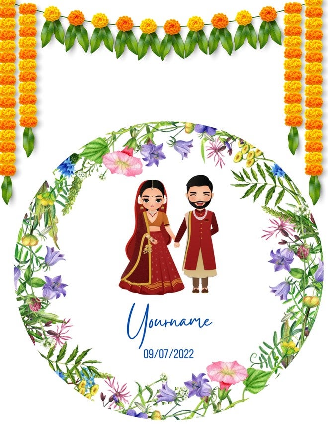 Yellow Nuts ملصقات شكر شخصية من يلو ناتس لهدايا التوزيعات، مقاس 2 بوصة، 60 قطعة، لحفلات الحناء، وهدايا الذكرى السنوية، وحقائب الهدايا. - Image 5