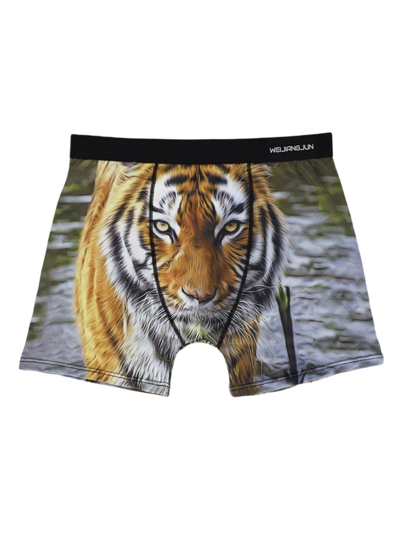 WEIJIANGJUN Summer men's printed 3D animal pattern underwear * 3 pieces  - Image 1