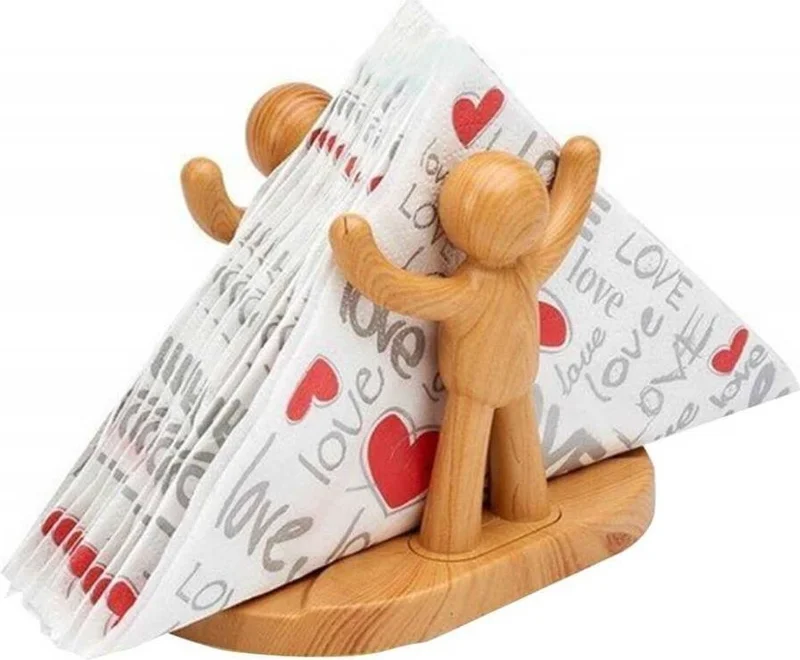 5 دي ام Decorative Oak Veneer Napkin Holder for Men