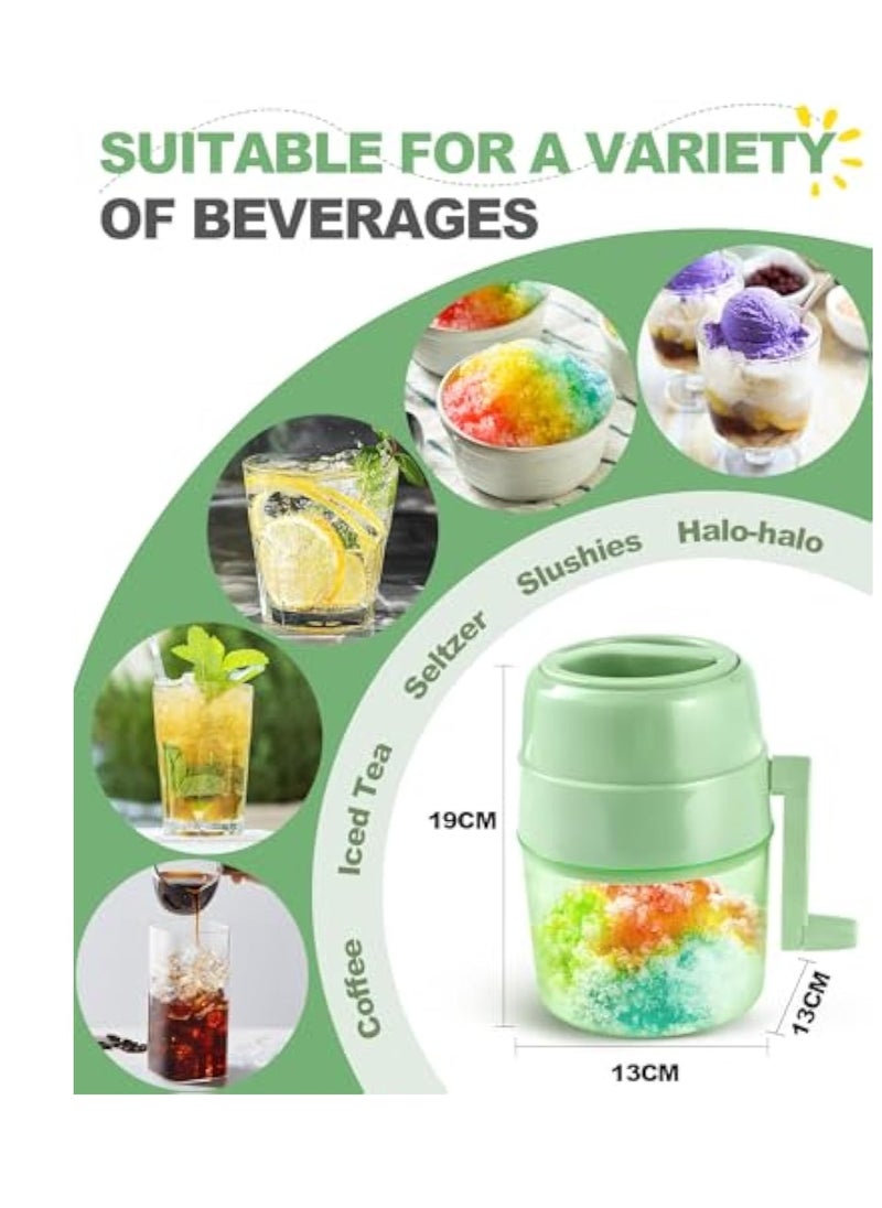 KASTWAVE - Manual Ice Shaver Machine, Snow Cone Machine, Shaved Ice Maker Machine for Home, Double Stainless Steel Blade Ice Crusher, Ice Shaver Hand Crank, Slushy Maker Machine, Ice Crusher - Image 1