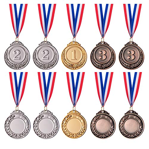 favide 48 Pieces Gold Silver Bronze Award Medals-Winner Medals Gold Silver Bronze Prizes for Competitions, Party,Olympic Style, 2 Inches - Image 3