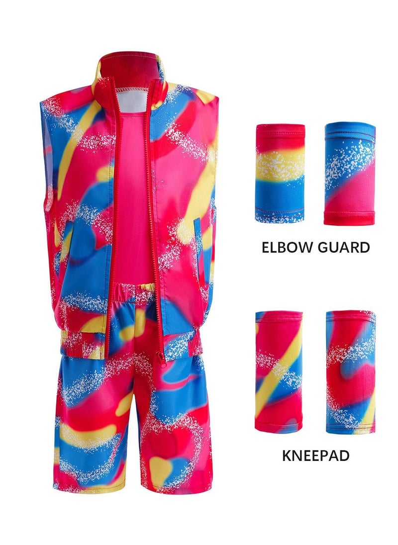Loquat Cosplay Clothing Ken sportswear 5-piece set Red  - Image 1