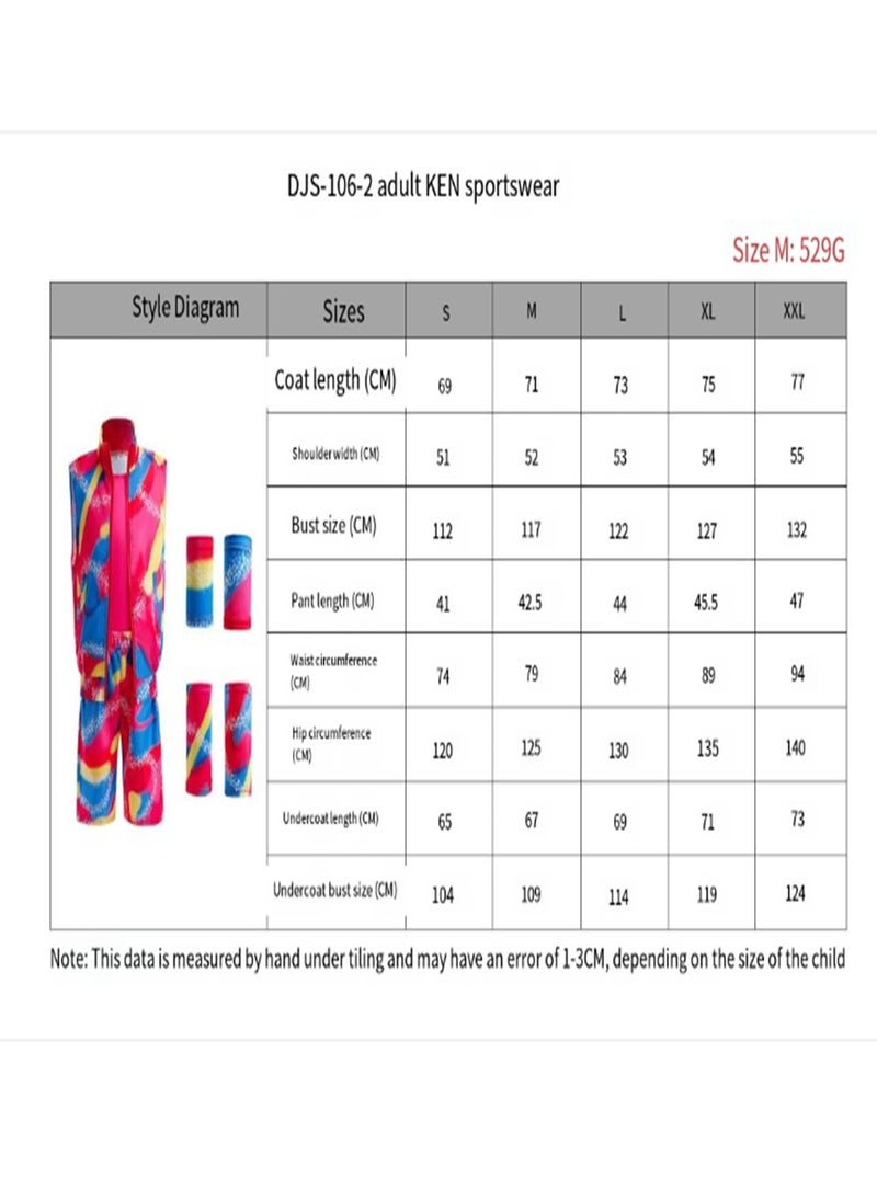 Loquat Cosplay Clothing Ken sportswear 5-piece set Red  - Image 2