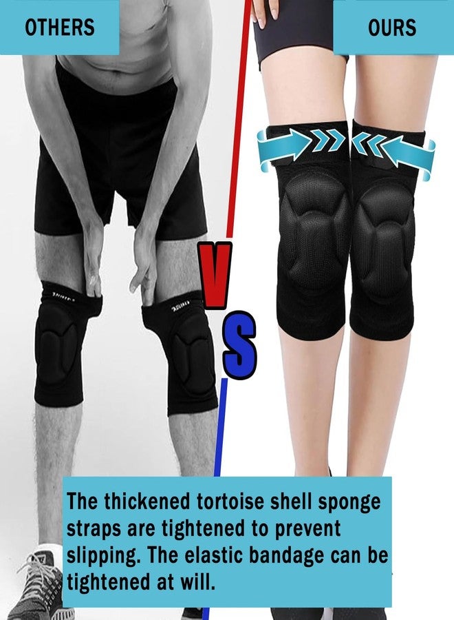 Massmot 1Pair Knee Pads with Non-Slip Bandage, Protective Knee Pads, Thick Sponge Anti-slip, Collision Avoidance Knee Sleeve (M) - Image 5
