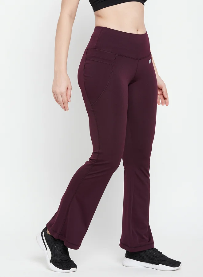 Clovia Clovia Comfort Fit High Rise Flared Yoga Pants