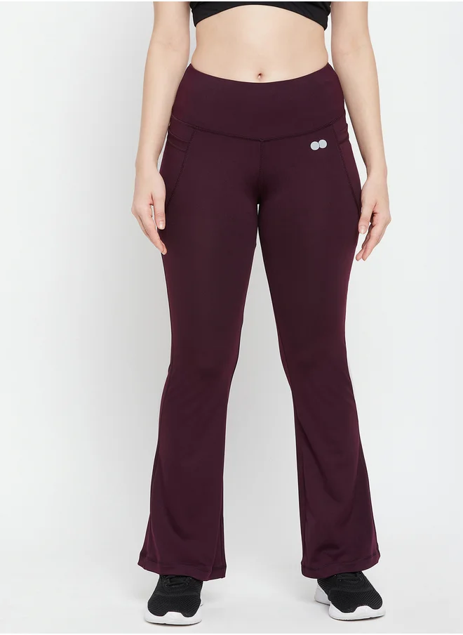 Clovia Clovia Comfort Fit High Rise Flared Yoga Pants