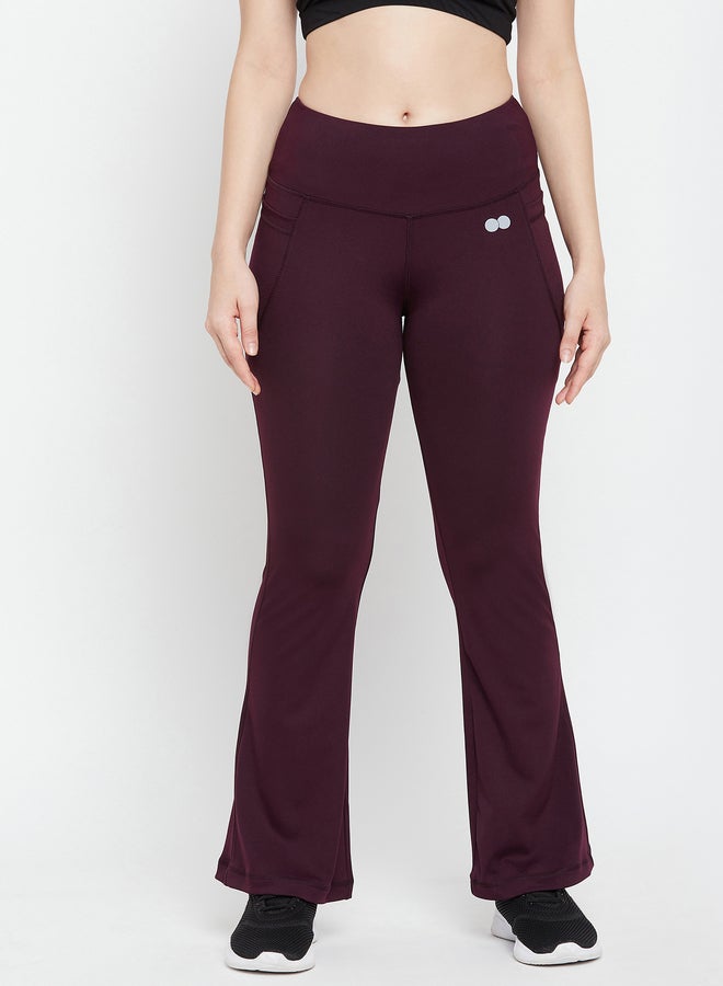 Clovia Comfort Fit High Rise Flared Yoga Pants - Image 2