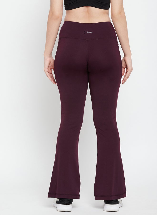 Clovia Comfort Fit High Rise Flared Yoga Pants - Image 5