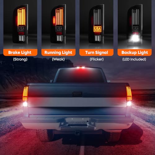 Tresound LED Tail Light 3rd Third Brake Cargo Lamp for Dodge RAM 1500 20022006 for RAM 2500 3500 20032006 High Mount Stop Light Rear Taillight Assembly 55077348AF 55077347AF CH2801147 - Image 3