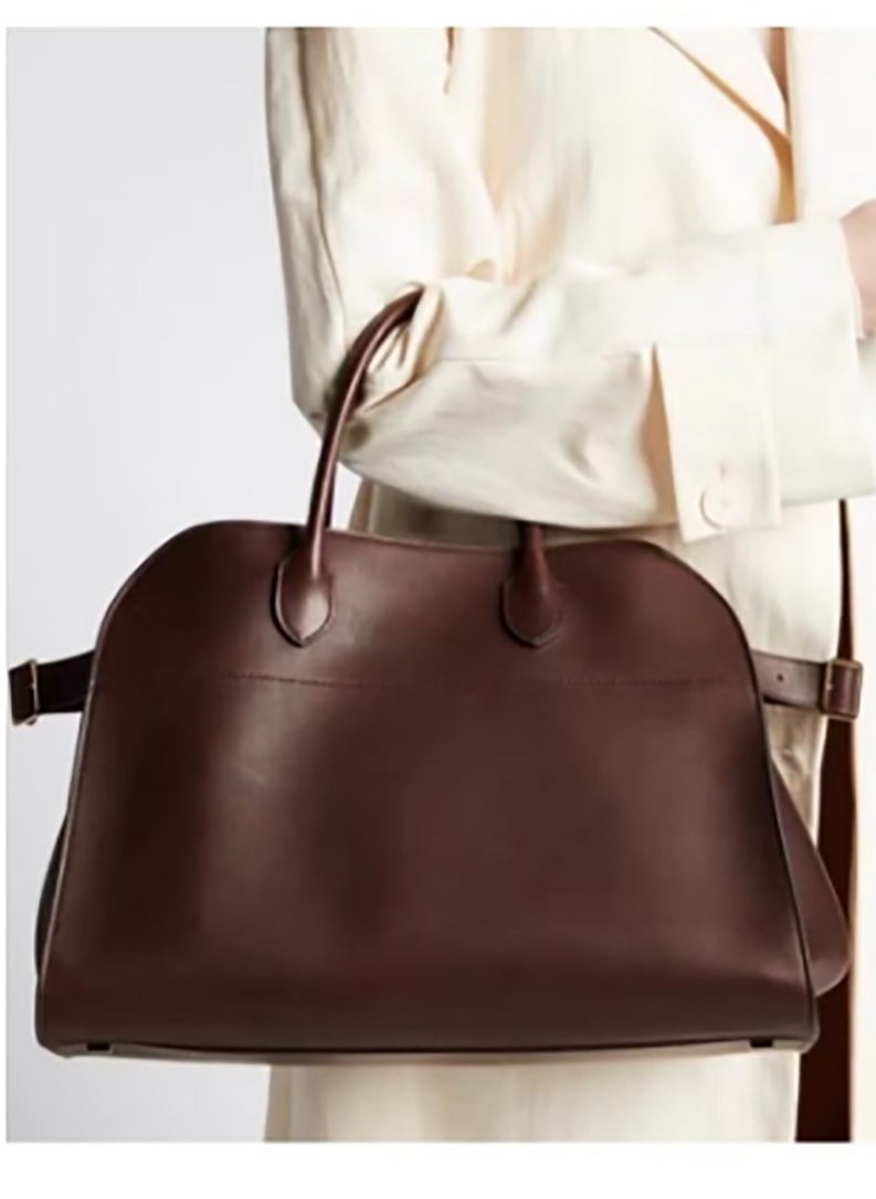 TR - The tote bag named Margaux 15, made from smooth leather, is from The Row. - Image 1