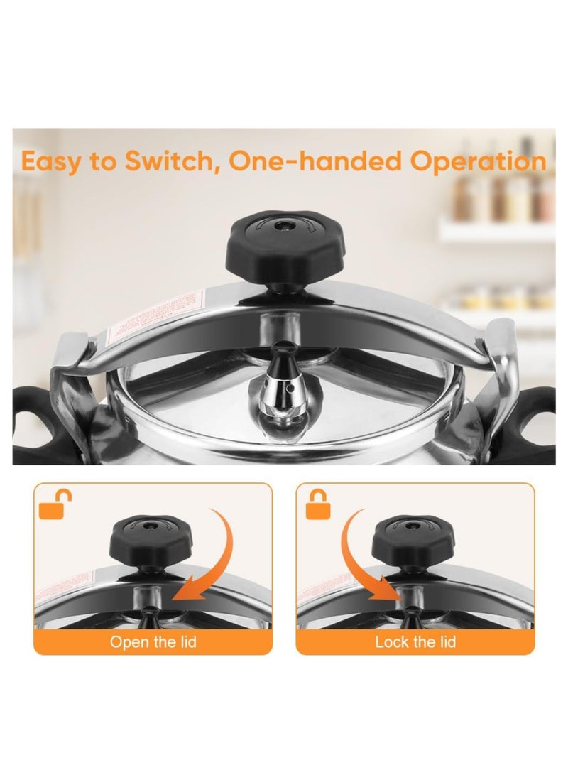 Microplus 9L Aluminium Pressure Cooker | Pressure Pot | Arabic Cooker | Silver | PS-627 - Image 3