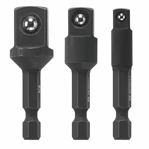 BOSCH ITDSAV203-3 pc. Driven 1/4 In. Hex Impact Socket Adapter Set - Image 1