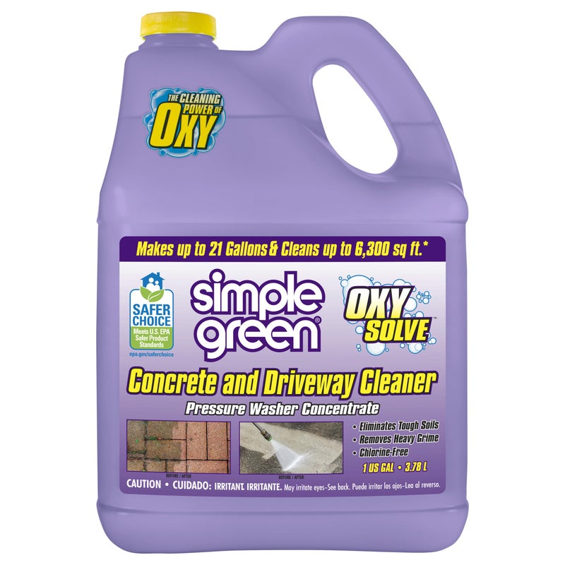 Simple Green Oxy Solve Concrete and Driveway Pressure Washer Cleaner, Purple, Unscented, 128 Fl.Oz - Image 1